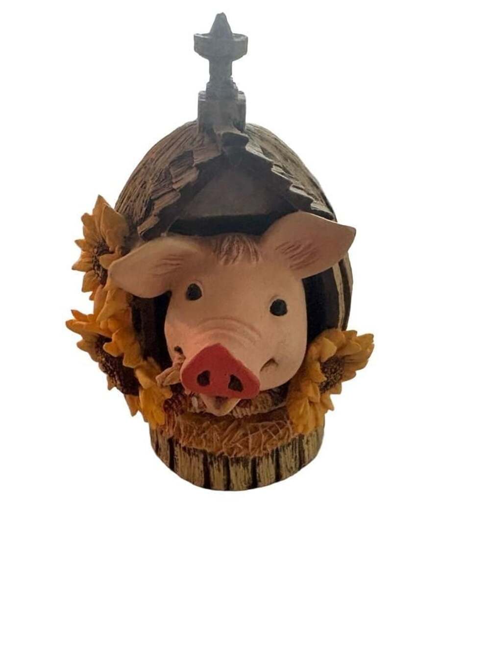 Franklin Mint Sunny Side Up Egg Lowell Herrero Pig Figurine